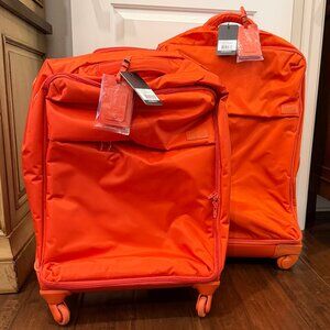 Lipault Tangarine Soft Side Luggage set 25" & 28" set NWT